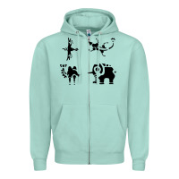 Seafoam divine beasts symbols Zipper Hoodie - linhVisuals