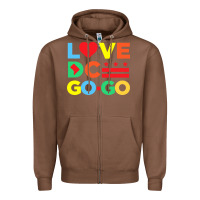 Chestnut #love dc go go Zipper Hoodie - linhVisuals