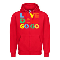 Red #love dc go go Zipper Hoodie - linhVisuals