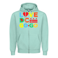 Seafoam #love dc go go Zipper Hoodie - linhVisuals