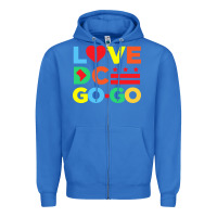 True Royal #love dc go go Zipper Hoodie - linhVisuals