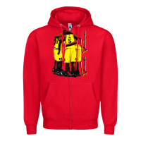 Red fab 5 Zipper Hoodie - linhVisuals