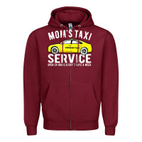 Burgundy moms taxi service Zipper Hoodie - linhVisuals