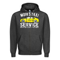 Charcoal Heather moms taxi service Zipper Hoodie - linhVisuals