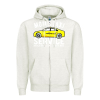Oatmeal Heather moms taxi service Zipper Hoodie - linhVisuals