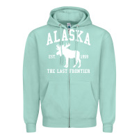 Seafoam alaska Zipper Hoodie - linhVisuals