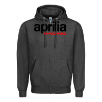Charcoal Heather aprillian racing Zipper Hoodie - linhVisuals