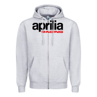 Heather Grey aprillian racing Zipper Hoodie - linhVisuals