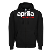 Black aprillian racing Zipper Hoodie - linhVisuals