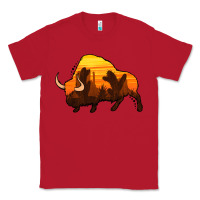 Red western bison Classic Tee - Jasminsmagicworld
