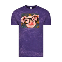 Cloud Purple Fall Autumn Pig Vintage Tee - RanaPortraitStore