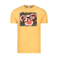 Vintage Mustard Fall Autumn Pig Vintage Tee - RanaPortraitStore