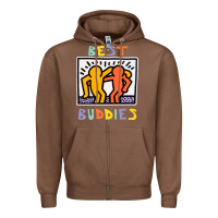 Chestnut best buddies has landed Zipper Hoodie - linhVisuals