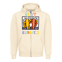 Sandshell best buddies has landed Zipper Hoodie - linhVisuals