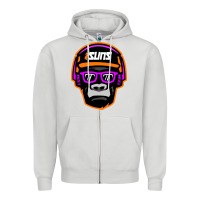 Dove Grey #suns jammin gorilla Zipper Hoodie - linhVisuals