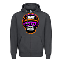 Smoke #suns jammin gorilla Zipper Hoodie - linhVisuals