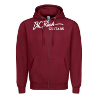 Burgundy bc rich guitar Zipper Hoodie - linhVisuals