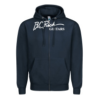 Navy bc rich guitar Zipper Hoodie - linhVisuals