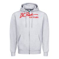 Heather Grey bc rich guitar Zipper Hoodie - linhVisuals