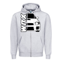Heather Grey W R X cars Zipper Hoodie - linhVisuals