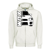Oatmeal Heather W R X cars Zipper Hoodie - linhVisuals