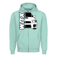 Seafoam W R X cars Zipper Hoodie - linhVisuals