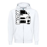 White W R X cars Zipper Hoodie - linhVisuals