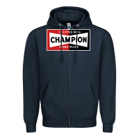 Navy champion spark plugs company Zipper Hoodie - linhVisuals