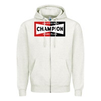 Oatmeal Heather champion spark plugs company Zipper Hoodie - linhVisuals