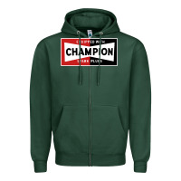 Sports Green champion spark plugs company Zipper Hoodie - linhVisuals