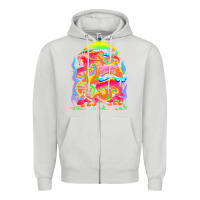 Dove Grey psychedelic t  shirt psychedelic dream t  shirt Zipper Hoodie - linhVisuals