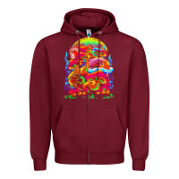 Burgundy psychedelic t  shirt psychedelic dream t  shirt Zipper Hoodie - linhVisuals
