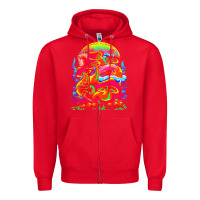Red psychedelic t  shirt psychedelic dream t  shirt Zipper Hoodie - linhVisuals