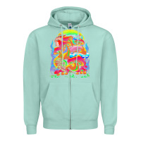 Seafoam psychedelic t  shirt psychedelic dream t  shirt Zipper Hoodie - linhVisuals