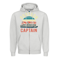Dove Grey pontoon captain vintage boating party funny gift for pontooning lover Zipper Hoodie - linhVisuals