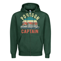 Sports Green pontoon captain vintage boating party funny gift for pontooning lover Zipper Hoodie - linhVisuals