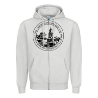 Dove Grey brooklyn college seal Zipper Hoodie - linhVisuals