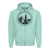 Seafoam brooklyn college seal Zipper Hoodie - linhVisuals