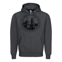 Smoke brooklyn college seal Zipper Hoodie - linhVisuals