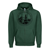 Sports Green brooklyn college seal Zipper Hoodie - linhVisuals