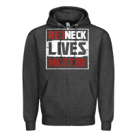 Charcoal Heather redneck lives matter distressed Zipper Hoodie - linhVisuals