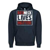 Navy redneck lives matter distressed Zipper Hoodie - linhVisuals