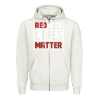Oatmeal Heather redneck lives matter distressed Zipper Hoodie - linhVisuals