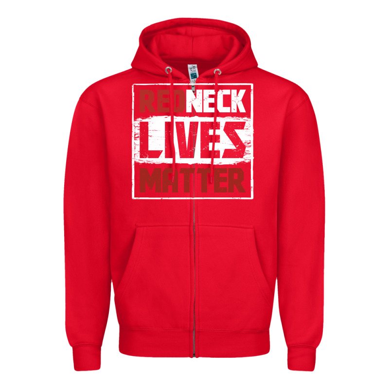 Redneck Lives Matter Distressed Zipper Hoodie by linhVisuals | Teevron