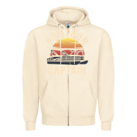 Sandshell retro pontoon captain of the boat funny river cruising gift for pontoo Zipper Hoodie - linhVisuals
