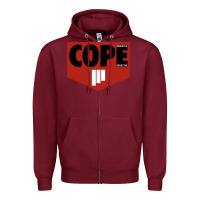 Burgundy #manchester #orchestra #cope Zipper Hoodie - linhVisuals