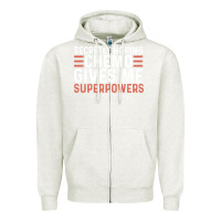 Oatmeal Heather secretly hoping chemo gives me superpowers cancer awareness gifts Zipper Hoodie - linhVisuals