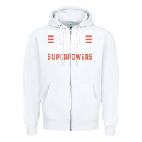 White secretly hoping chemo gives me superpowers cancer awareness gifts Zipper Hoodie - linhVisuals