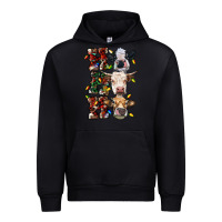 Black Ho Ho Ho Cows Urban Hoodie - RanaPortraitStore
