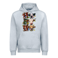 Heather Grey Ho Ho Ho Cows Urban Hoodie - RanaPortraitStore